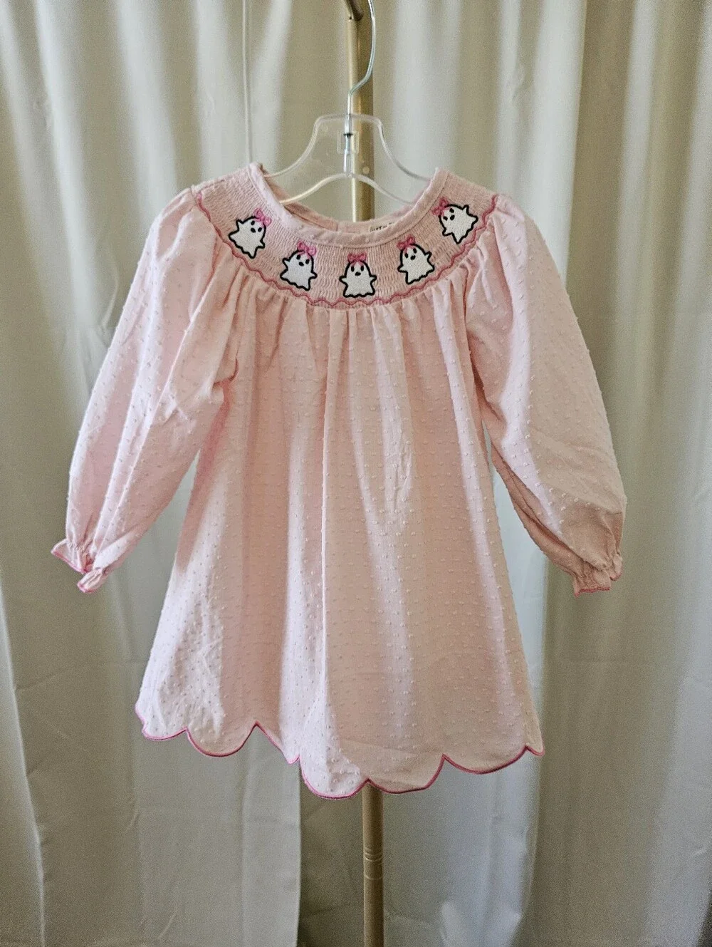 Rylee Faith Designs Smocked Ghost Bishop Dress Size 2